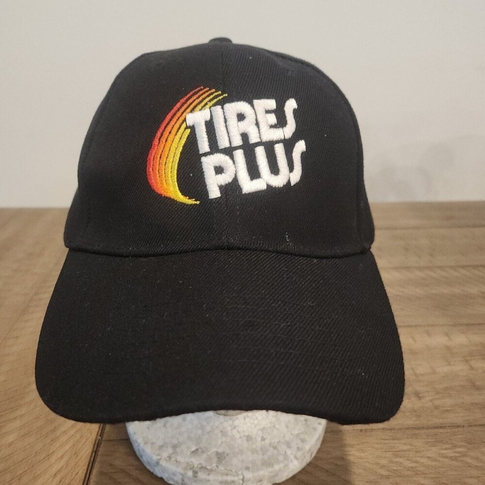 Tires Plus Strapback Hat Baseball Cap Black Embroidered Logo Mechanics